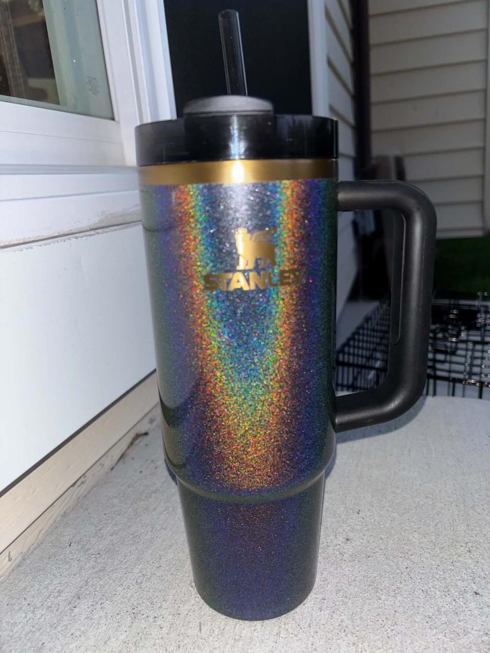 Stanley Multicolor Holographic Travel Tumbler with Black Handle